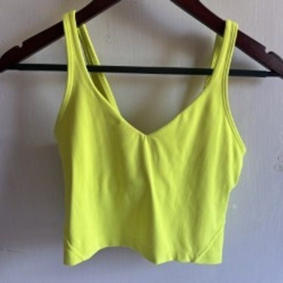 Lululemon Align Tank Top Size 6 Yellow Cropped Yoga Workout Athletic Activewear - Picture 1 of 11
